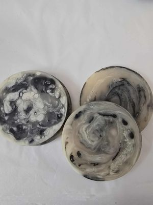 Dino Resin Coasters - Black &amp; White
