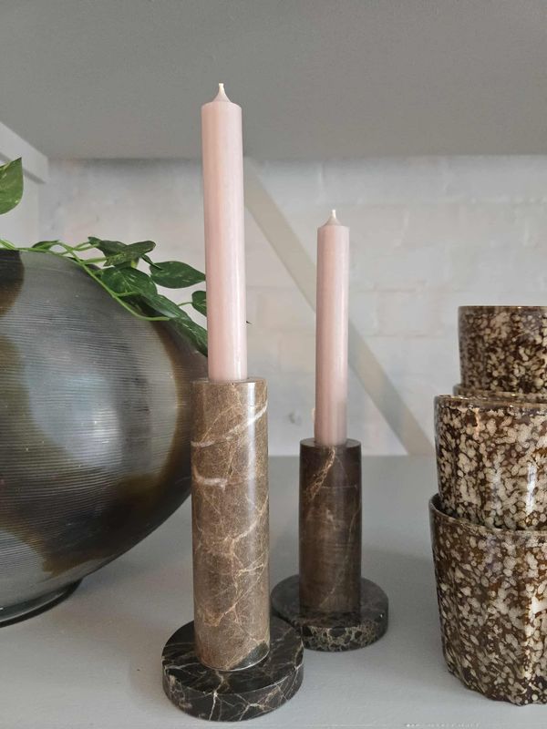 Cylinder Dinner Candle - Beige