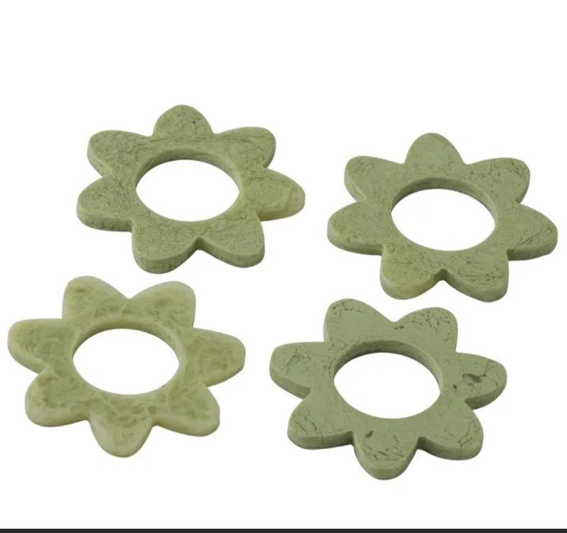 Kip Resin Napkin Rings - Pistachio