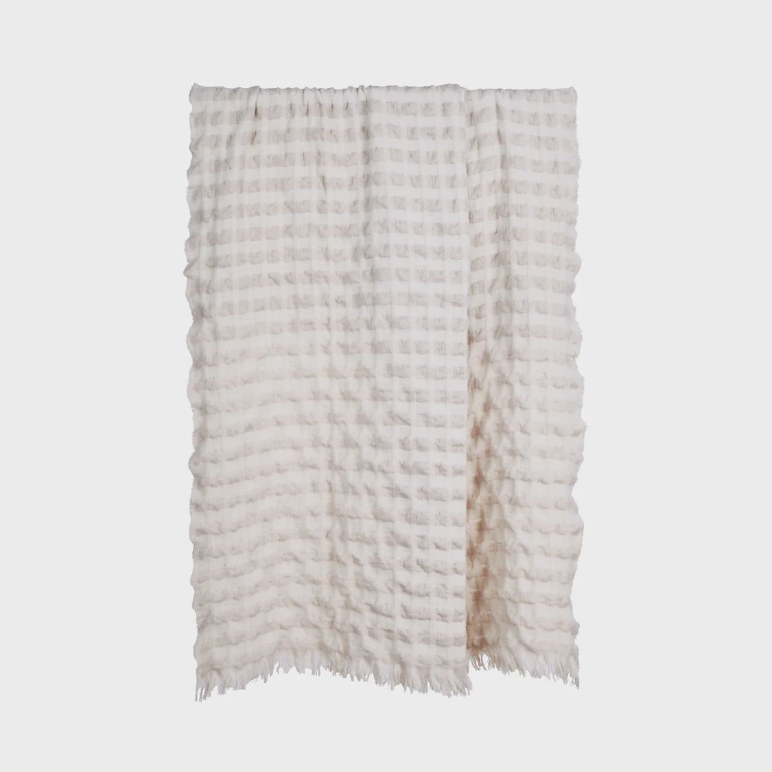Ridge Waffle Throw - Ivory