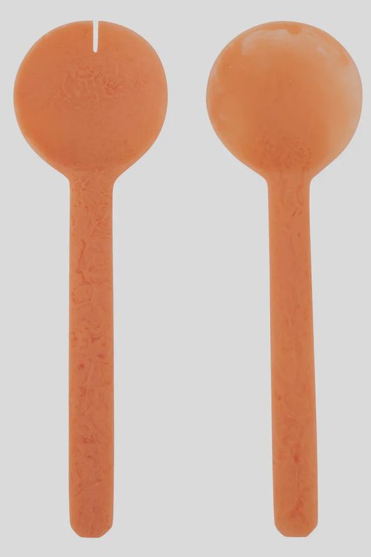 Kip Resin Salad Servers Papaya