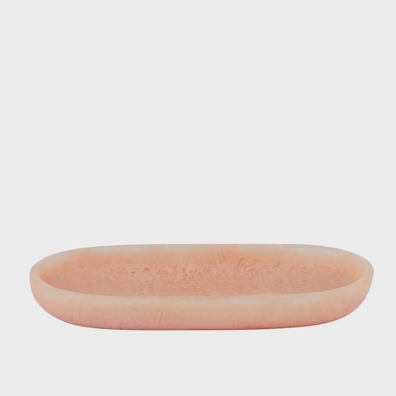 Kip Resin Oval Tray Peach