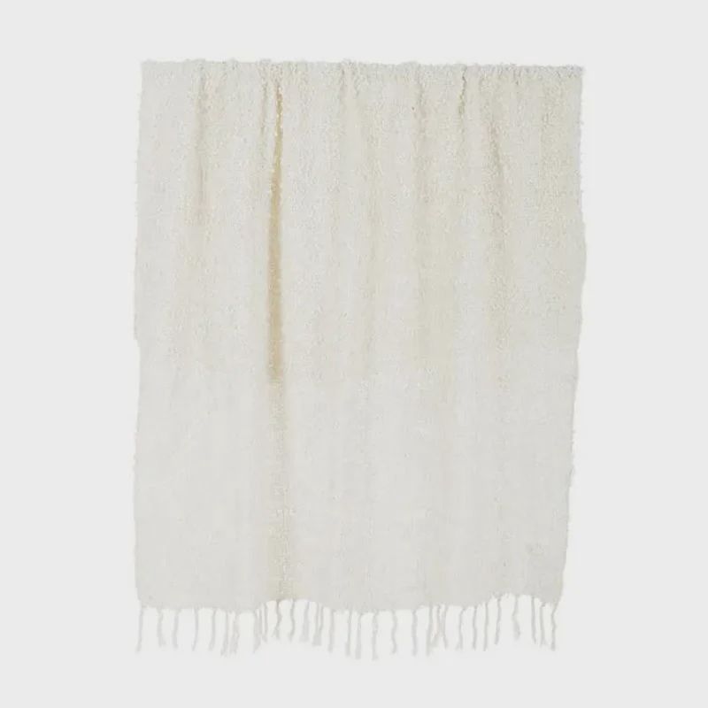 Burbujeo Throw Blanket - Ivory