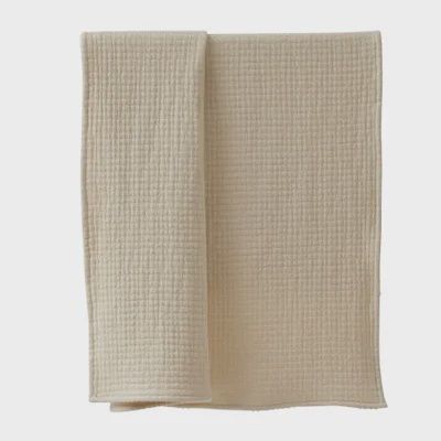 Leila Cotton Gauze Throw - Ivory