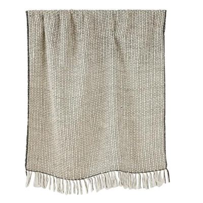 Vienna Wool Throw - Ivory &amp; Black