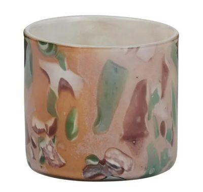 Oasis glass candle Pnk/Grn