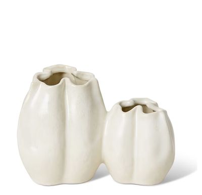 Zilia Vase Mini Twin - Ivory
