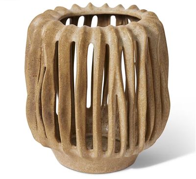 Onyeka Tall Candle Holder - Beige