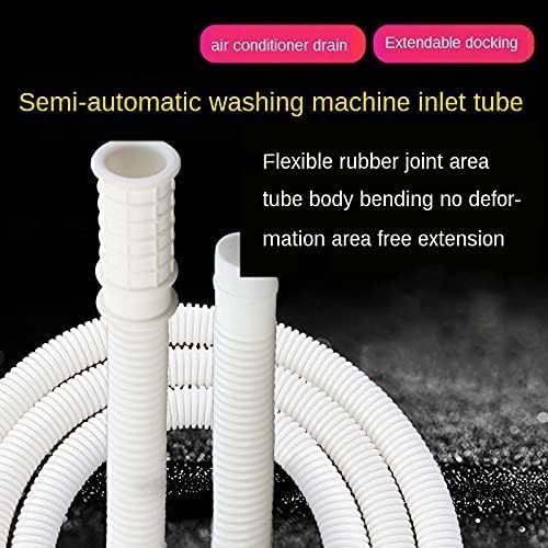 Semi Automatic Washing Machine Inlet Pipe | Flexible Water Inlet Hose for Semi-Auto Washers &amp; Air Conditioner Drain Use | Durable PVC Pipe with Leak-Proof Fit