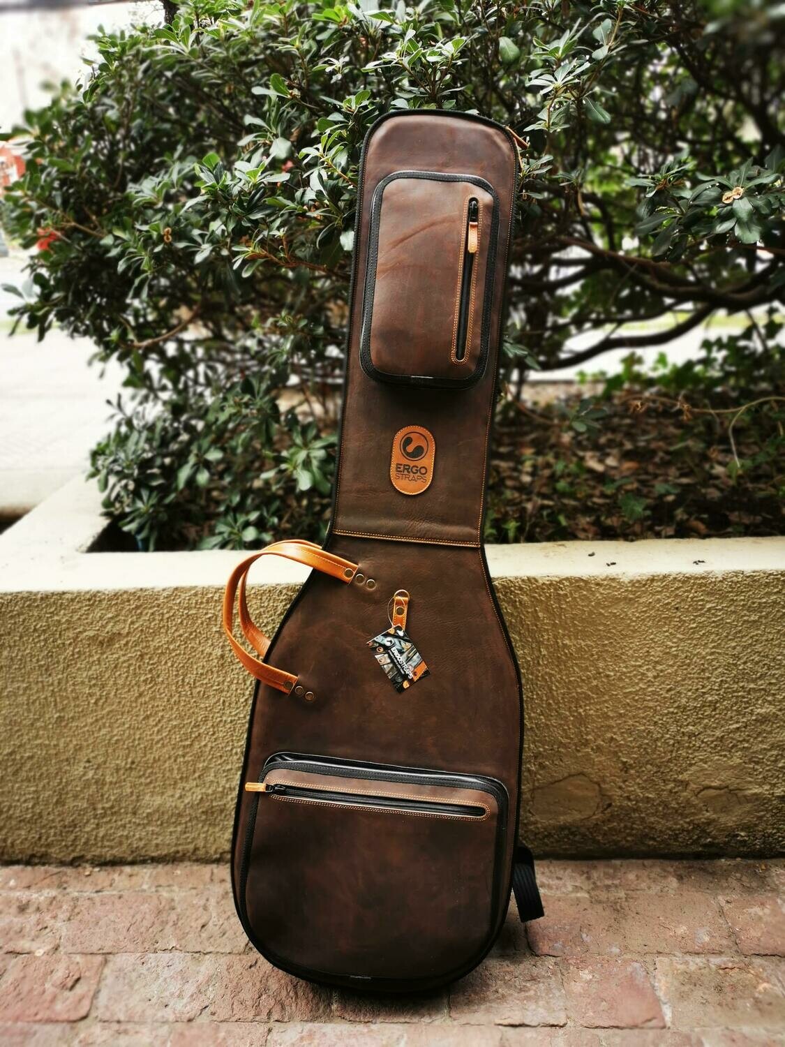 Leather Bass Gigbag  (Vintage Brown)