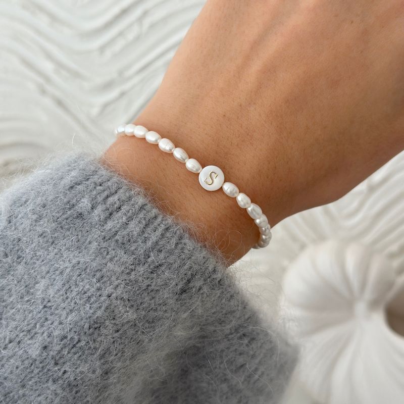 Bransoletka Small Pearls z literką
