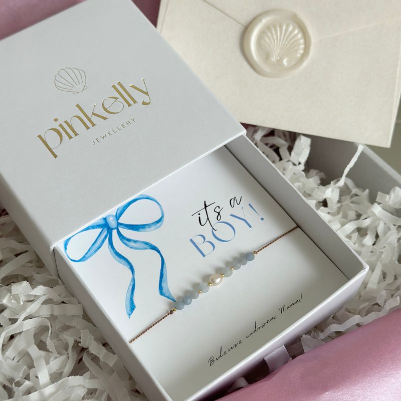 Bransoletka na Baby Shower chłopiec