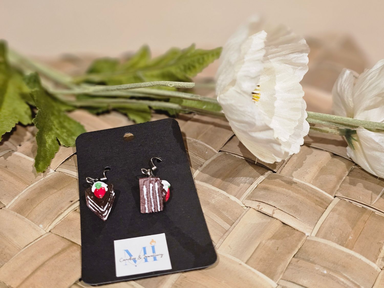 Chocolate Cake Drop Earrings