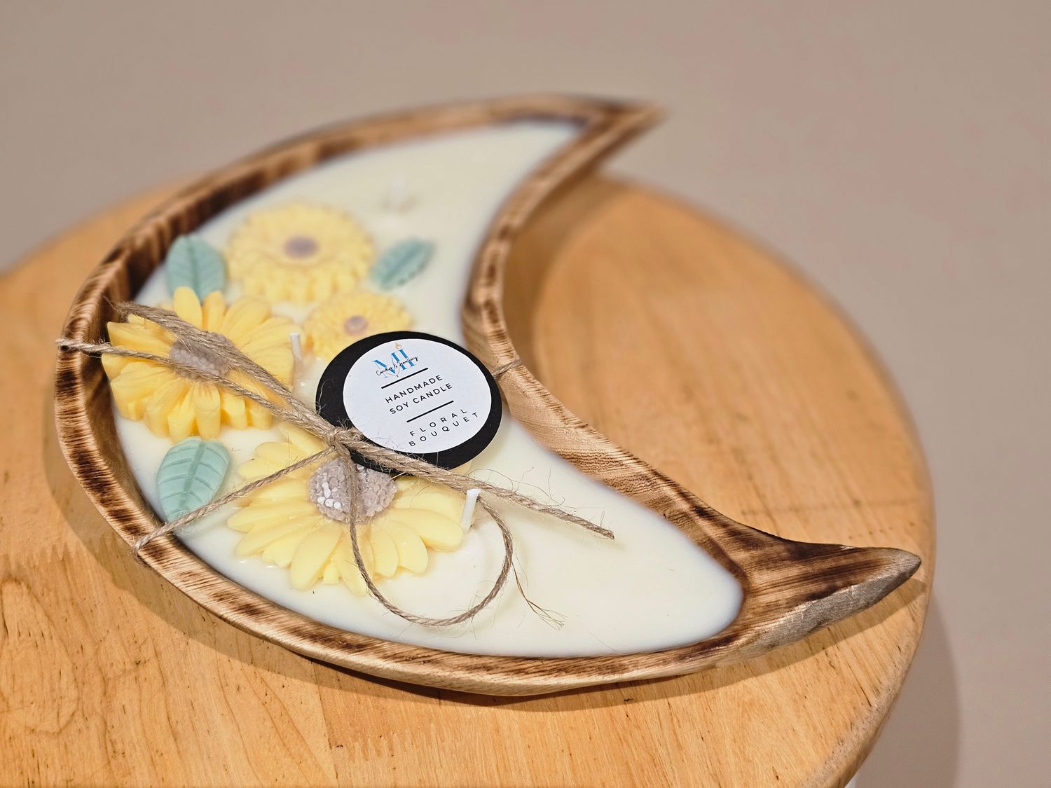 Floral Bouquet in Teak Wood