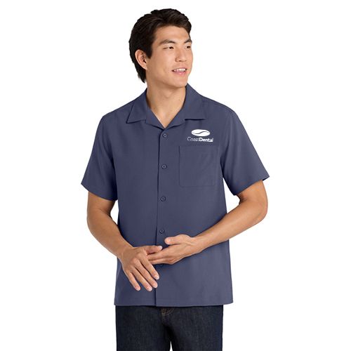 Port Authority® Short Sleeve Performance Staff Shirt, Color: Navy