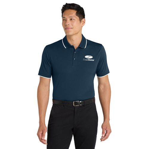 Port Authority® Dry Zone® UV Micro-Mesh Tipped Polo, Color: Navy