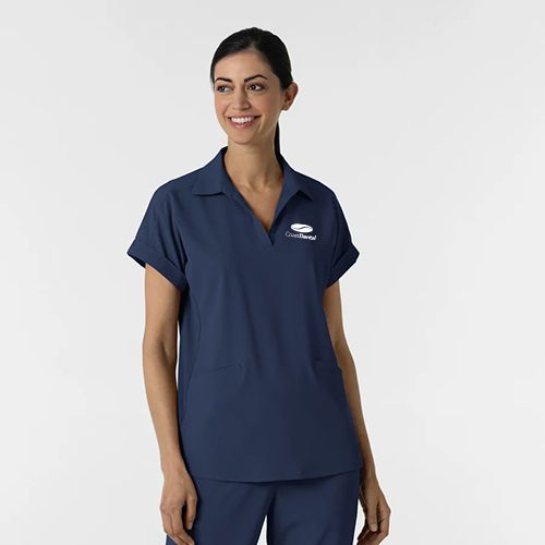 RENEW Women’s Flex-n-Reach Collar Scrub Top