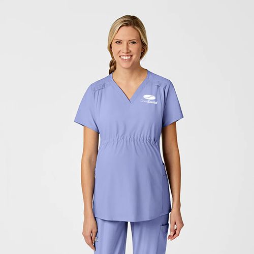 W123 Maternity V-Neck Scrub Top