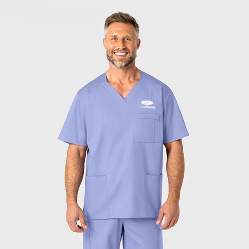 WonderWORK Men's V-Neck Scrub Top
