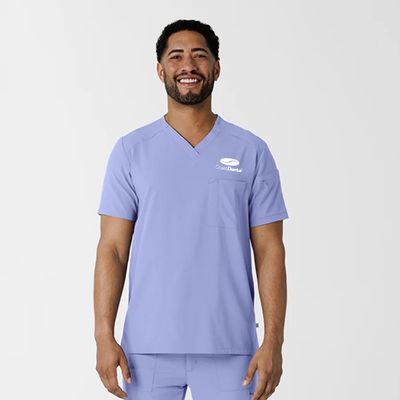RENEW Men's V-Neck 5 Pocket Scrub Top