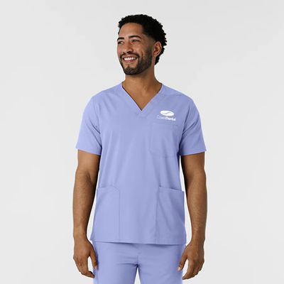 Boundless Men's Multi Pocket V-Neck Scrub Top
