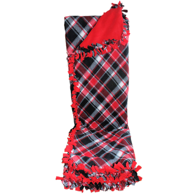 Red Plaid Fleece Blanket