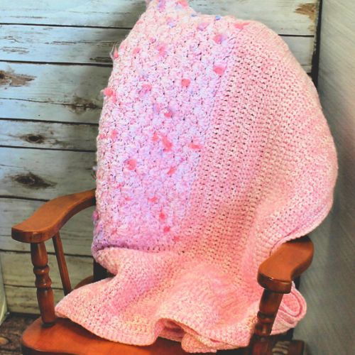 Pink Crochet Baby Afghan