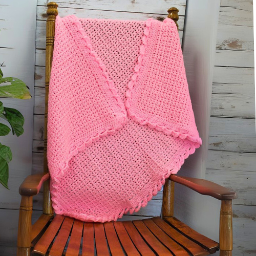 Pink Crochet Baby Afghan