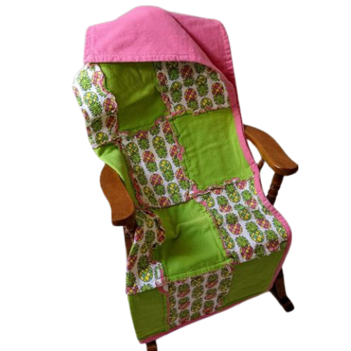 Pineapple Flannel Rag Baby Blanket
