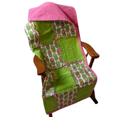 Pineapple Flannel Rag Baby Blanket