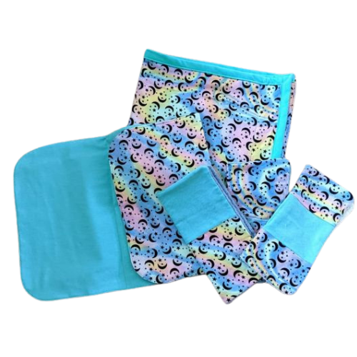 Rainbow Celestial Baby Changing Set