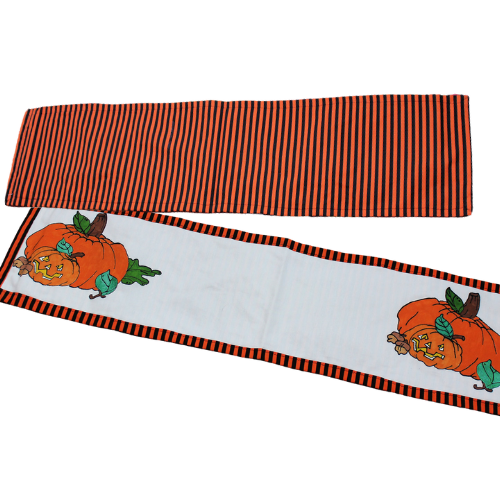 Hand Painted Pumpkin Table Runner