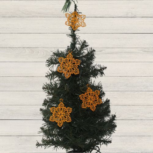 Embroidered Snowflake Ornaments