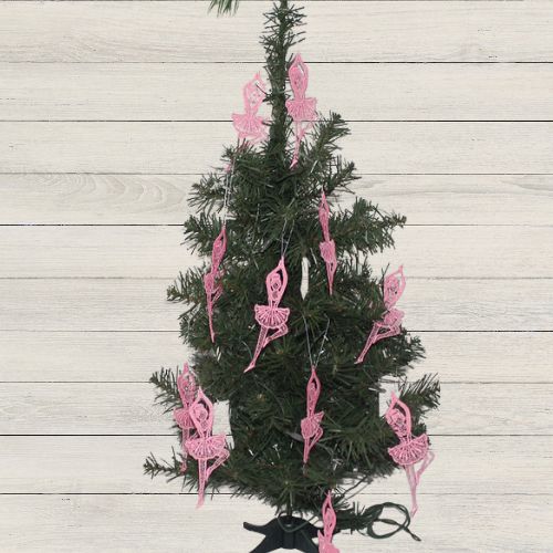 Ballerina Embroidered Lace Ornament