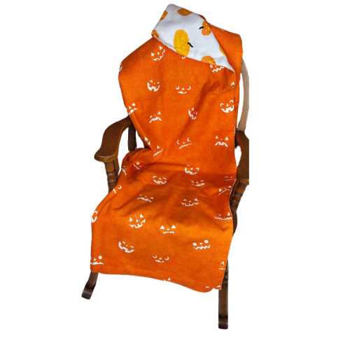 Glow in the Dark Pumpkin Baby Blanket