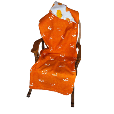 Glow in the Dark Pumpkin Baby Blanket