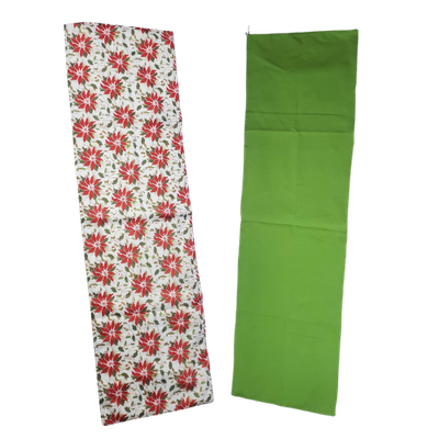 White Poinsettia Table Runner