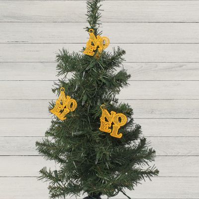 Noel Lace Embroidered Ornaments