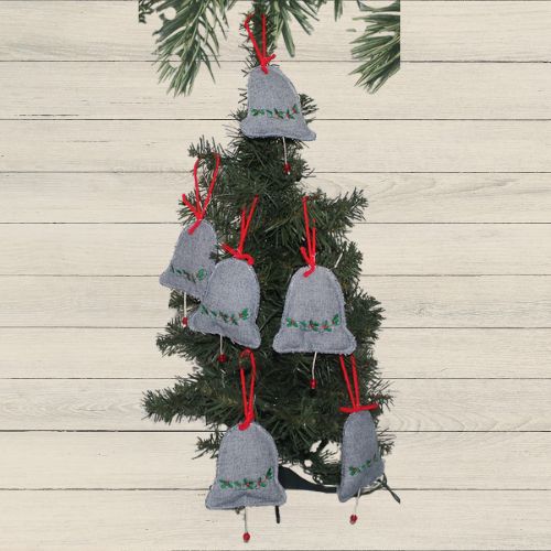 Denim Bell Ornament