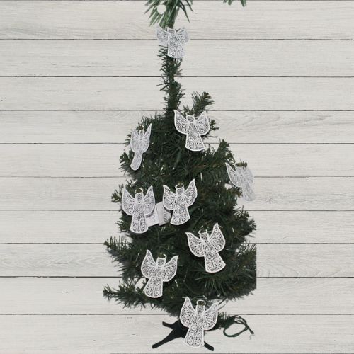 Medium Embroidered Angel Ornament