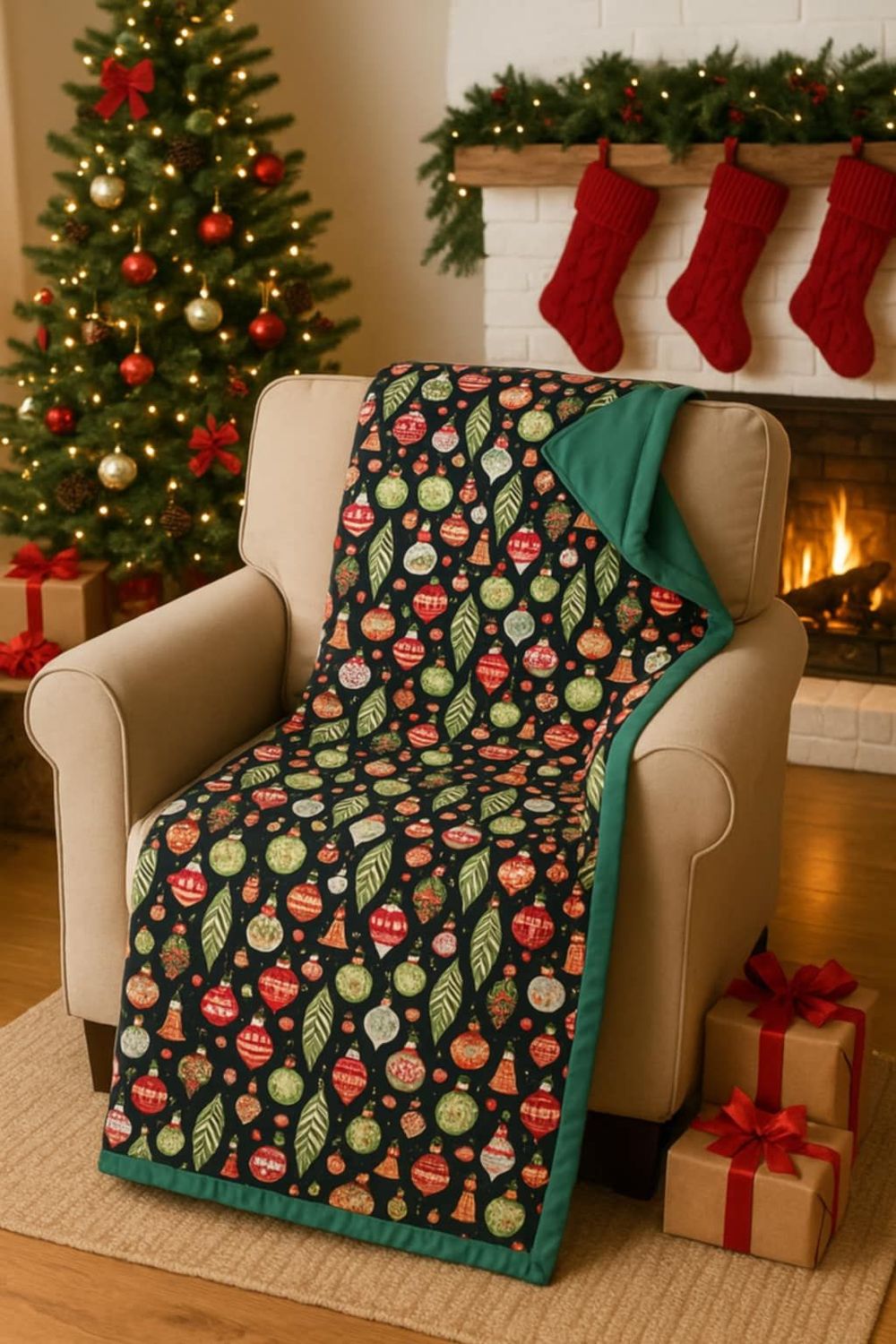 Christmas Ornament Blanket