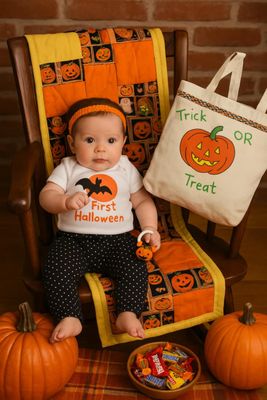 Baby Girl's First Halloween Gift Set