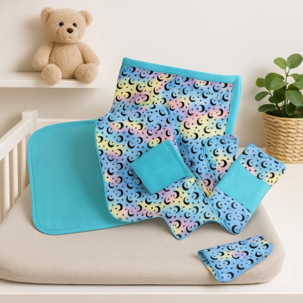 Rainbow Celestial Baby Changing Set