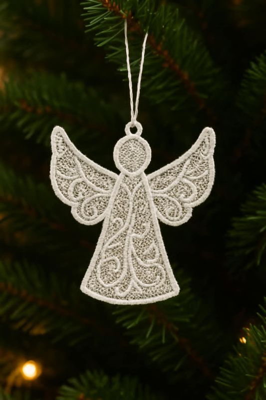 Small Lace Angel Ornament
