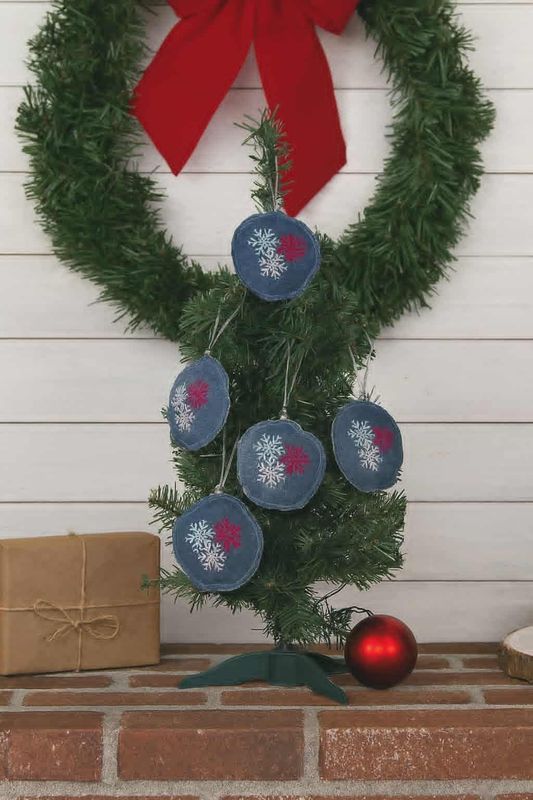 Denim Snowflake Ornament