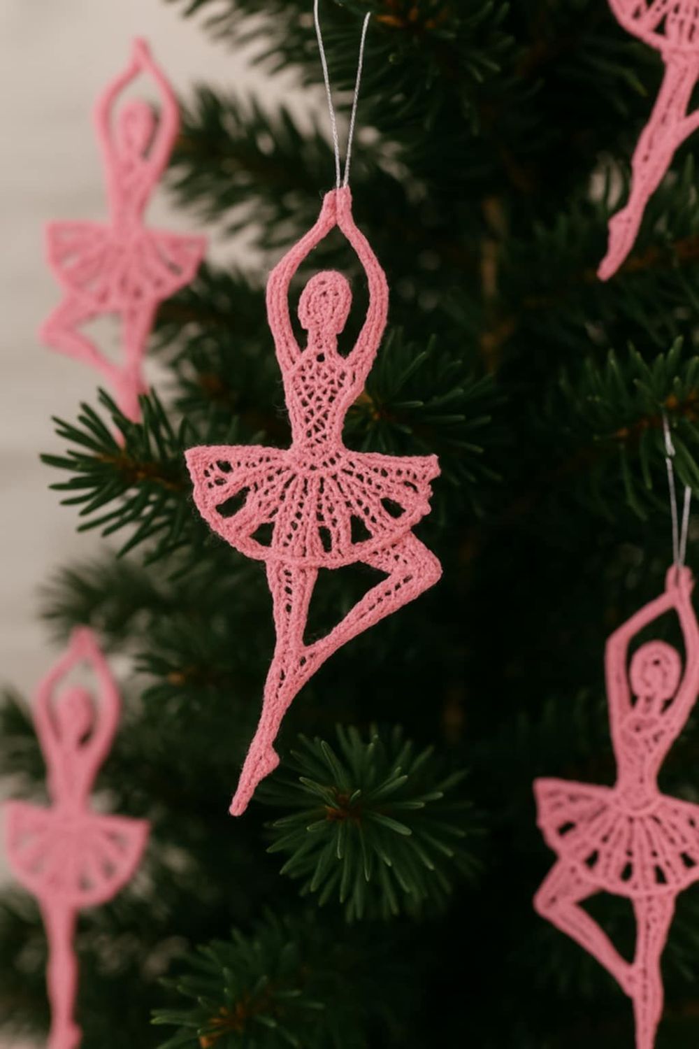 Ballerina Embroidered Lace Ornament Ballerina Embroidered Lace Ornament
