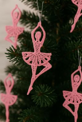 Ballerina Embroidered Lace Ornament Ballerina Embroidered Lace Ornament
