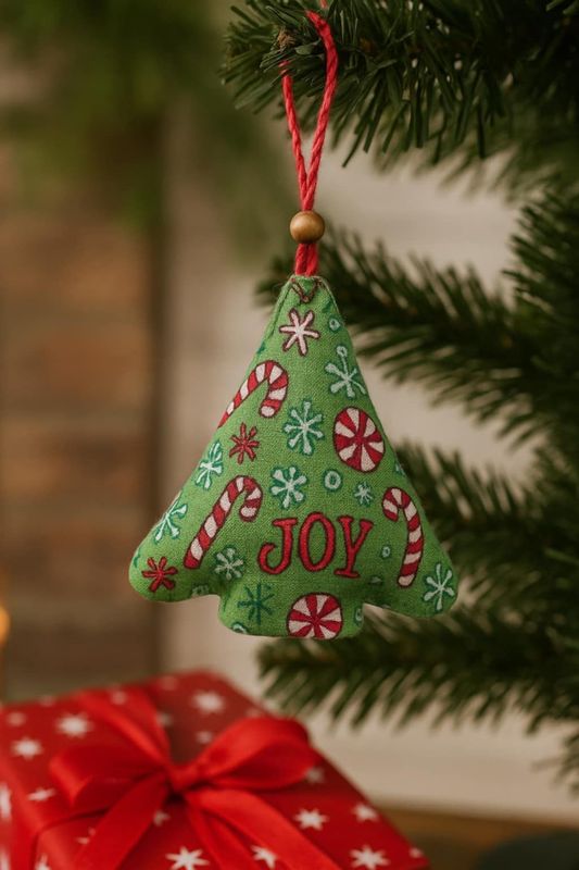 Christmas Candy Fabric Tree Ornament