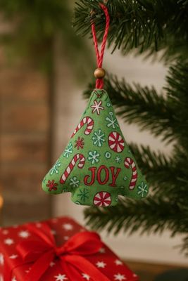 Christmas Candy Fabric Tree Ornament
