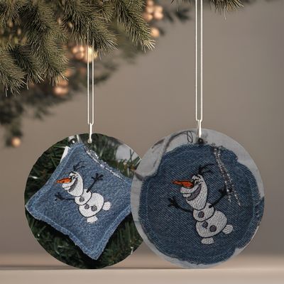 Denim Olaf Ornaments